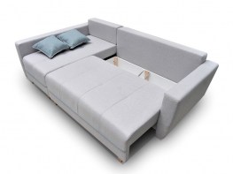 Minkštas kampas miegamas GREY